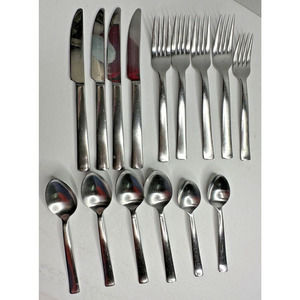 Ginkgo Merit Stainless Flatware Replacement 15 pc Fork Spoon Knife
